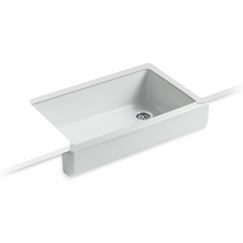 Whitehaven 35-1/2″ 1 Bowl Undermount Farmhouse Kitchen Sink – Ice Grey 6488-95 Kohler