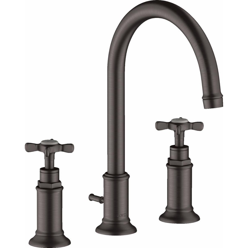 Axor Montreux Widespread Bathroom Faucet – Brushed Black Chrome 16513341 Axor