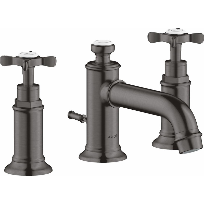 Axor Montreux Widespread Bathroom Faucet – Brushed Black Chrome 16536341 Axor