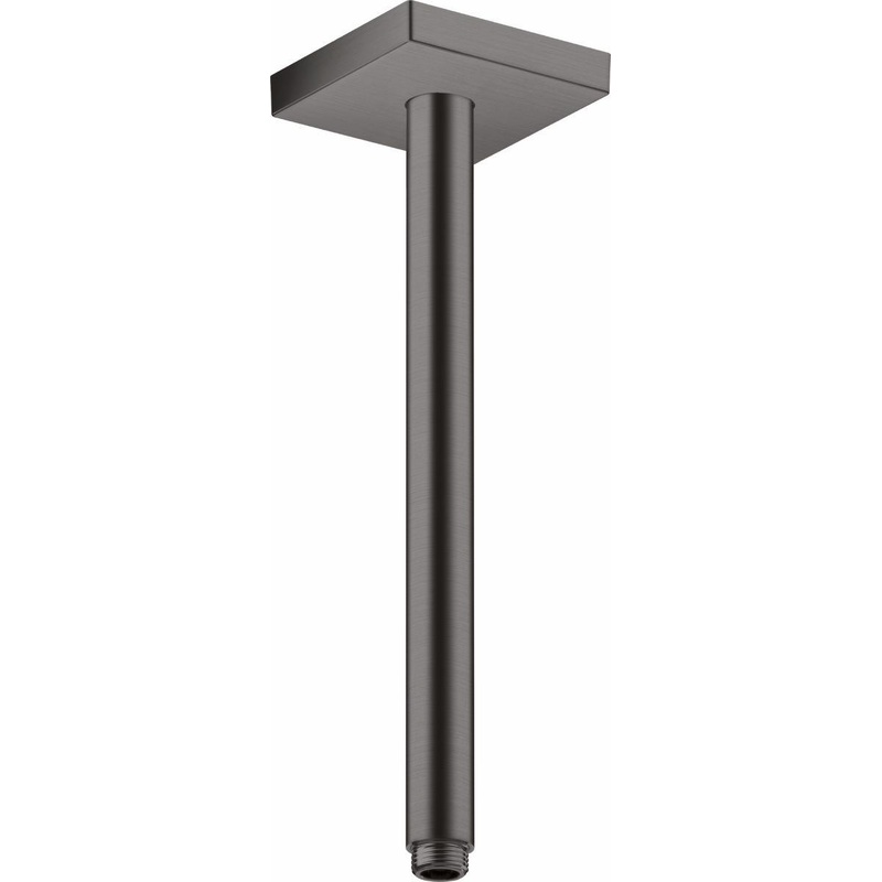 12″ Ceiling Mount Shower Arm and Flange Square – Brushed Black Chrome 26438341 Axor