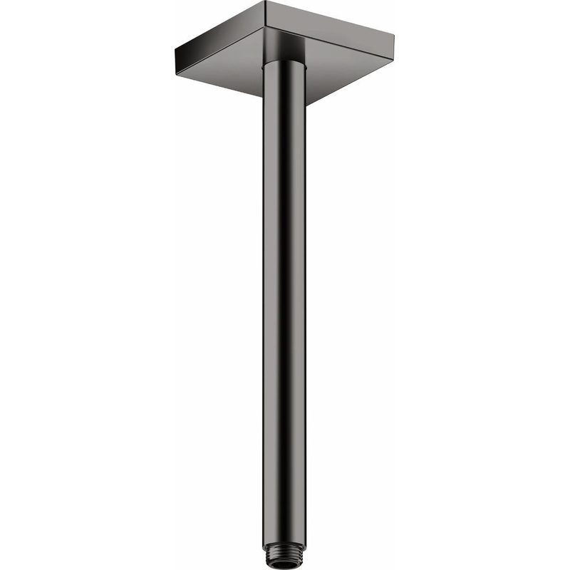 12″ Ceiling Mount Shower Arm and Flange Square – Polished Black Chrome 26438331 Axor