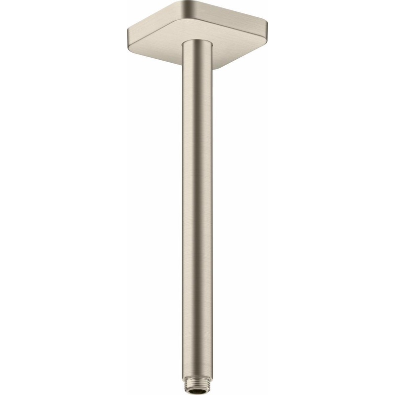 12″ Ceiling Mount Showr Arm and Flange SoftSquare – Brushed Nickel 26966821 Axor