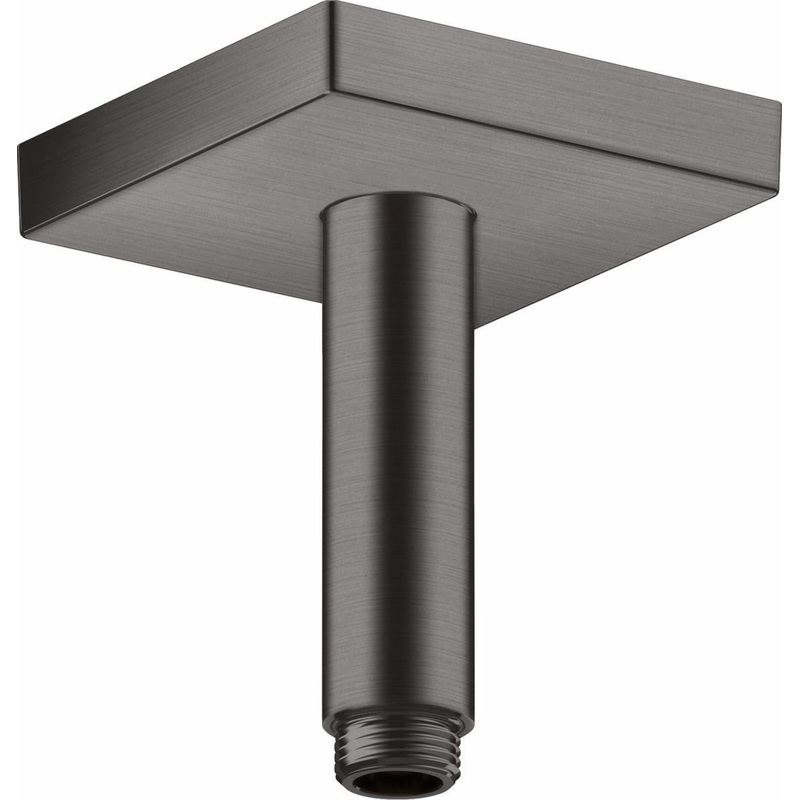 4″ Ceiling Mount Shower Arm and Flange Square – Brushed Black Chrome 26437341 Axor