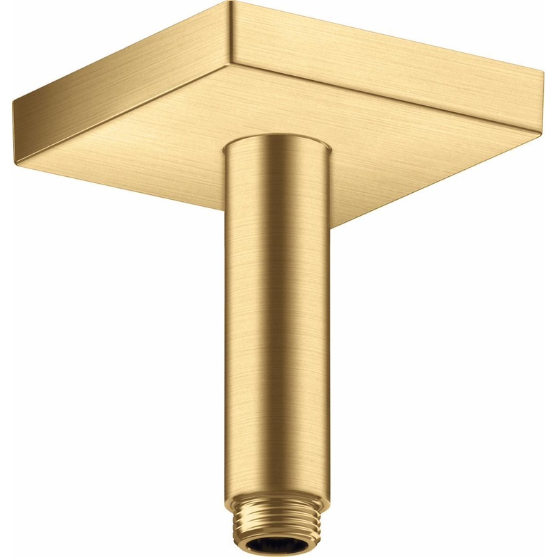 4″ Ceiling Mount Shower Arm and Flange Square – Brushed Gold Optic 26437251 Axor