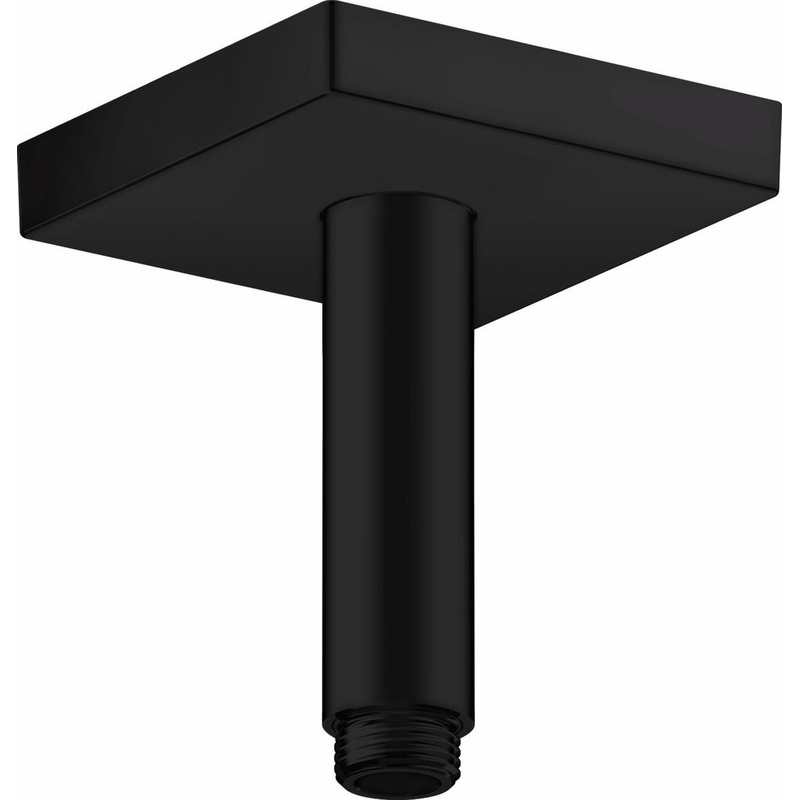 4″ Ceiling Mount Shower Arm and Flange Square – Matte Black 26437671 Axor