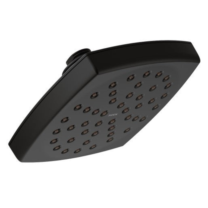Voss Eco-Performance 6″ Rainshower Shower Head – Matte Black S6365EPBL Moen