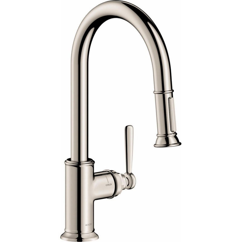 Axor Montreux Kitchen Faucet with Pulldown Spray – Polished Nickel 16581831 Axor