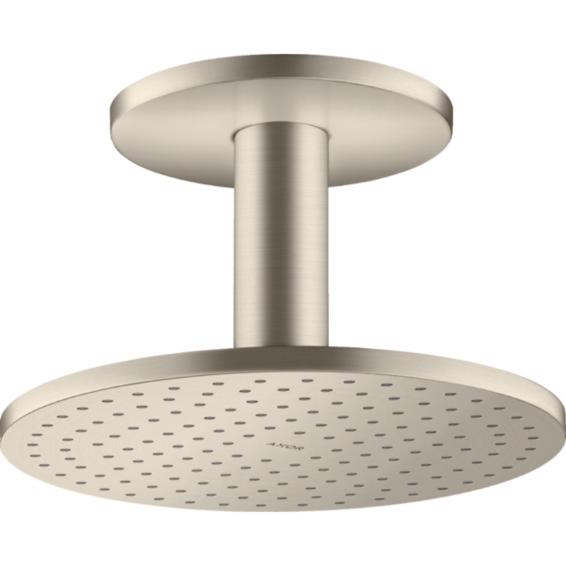 2-Jet Ceiling Mount Shower Head and Arm 1.75 GPM – Brushed Nickel 35365821 Axor