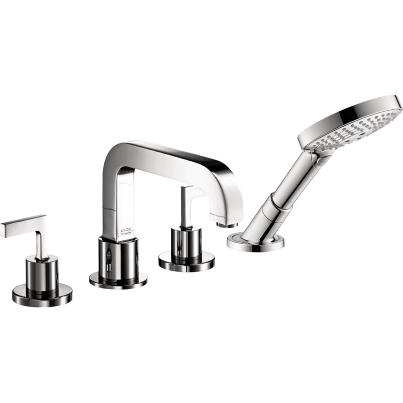 Axor Citterio 4-Hole Roman Tub Faucet Trim with Hand Shower – Chrome 39462001 Axor