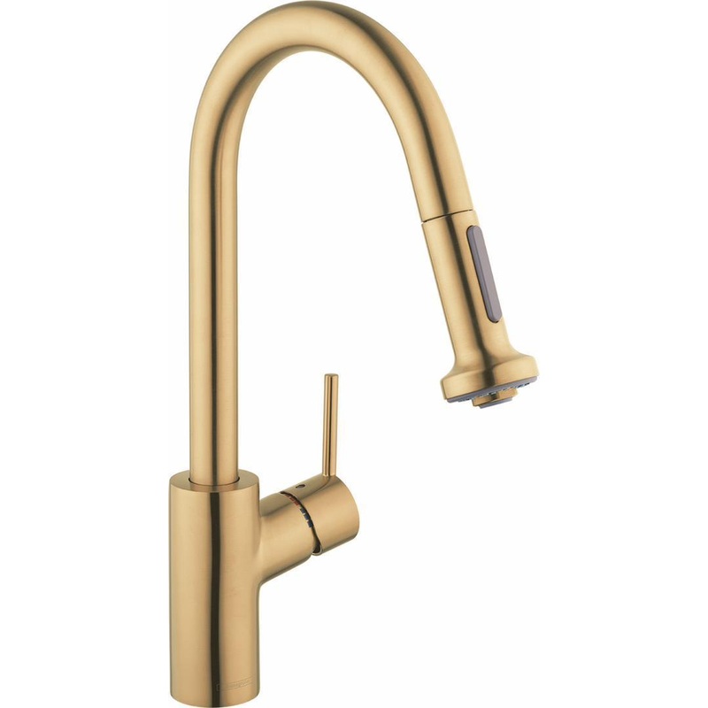 Talis S Kitchen Faucet With Pulldown Spray – Brushed Gold Optic 14877251 Hansgrohe