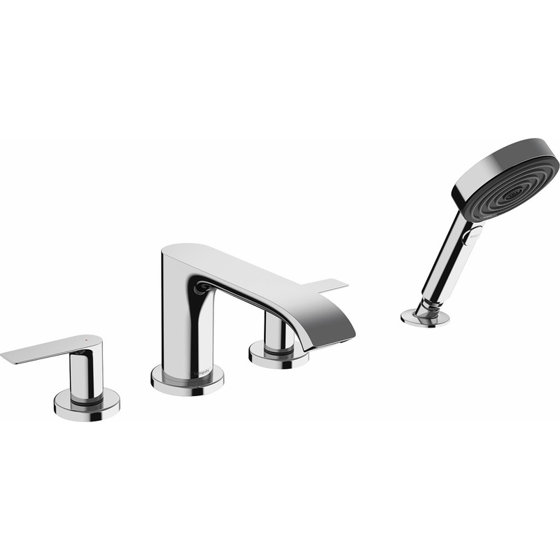 Vivenis 4-Hole Roman Tub Faucet Trim With Hand Shower – Chrome 75443001 Hansgrohe