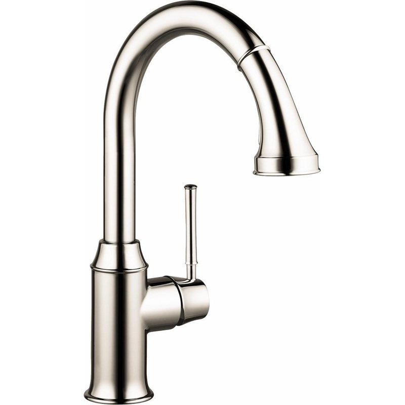 Talis C One-Handle Kitchen Faucet with Pulldown Spray – Polished Nickel 04215830 Hansgrohe