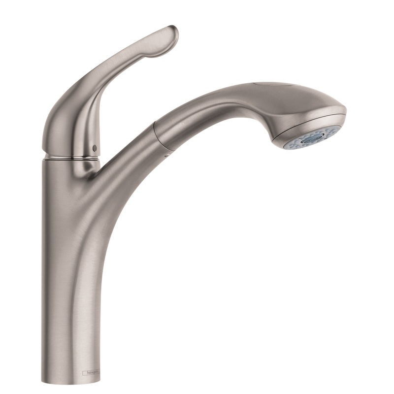 Allegro E Kitchen Faucet with Pullout Spray – Stainless Steel Optic 04076860 Hansgrohe