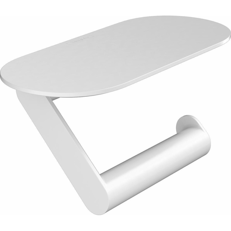 WallStoris Toilet Paper Holder With Shelf – Matte White 27928700 Hansgrohe