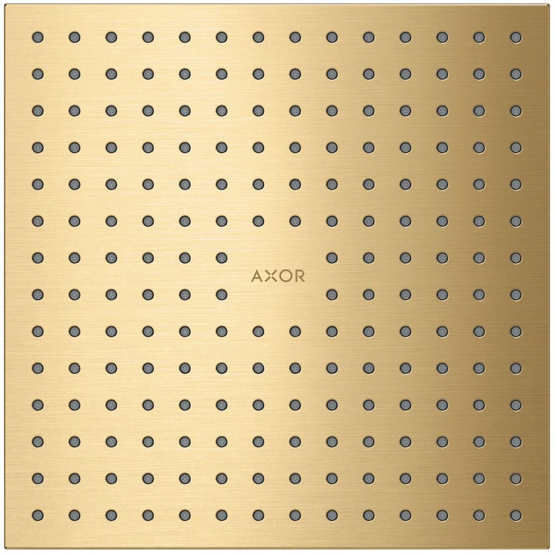 2-Jet Ceiling Flush Mount Square Shower Head 1.75 GPM – Brushed Gold Optic 35315251 Axor