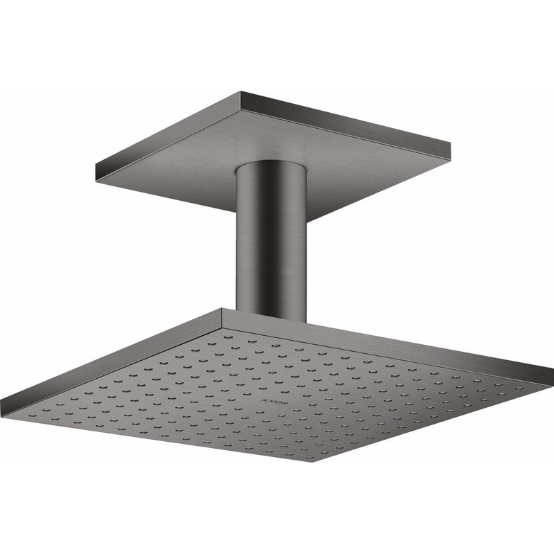 2-Jet Ceiling Mount Shower Head and Arm 2.5 GPM – Brushed Black Chrome 35312341 Axor