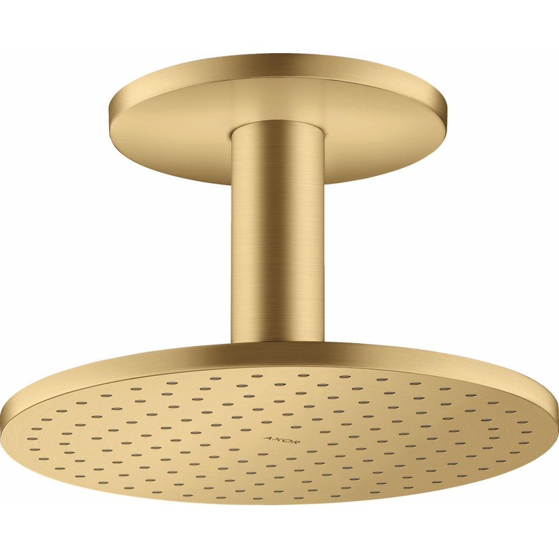 2-Jet Ceiling Mount Shower Head and Arm 2.5 GPM – Brushed Gold Optic 35297251 Axor