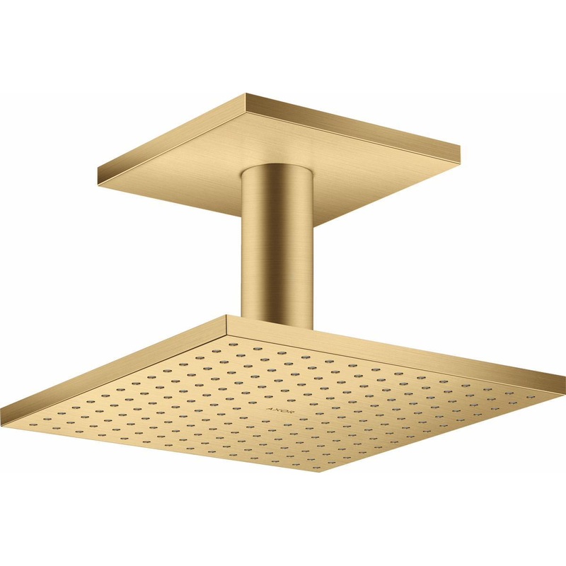 2-Jet Ceiling Mount Shower Head and Arm 2.5 GPM – Brushed Gold Optic 35312251 Axor