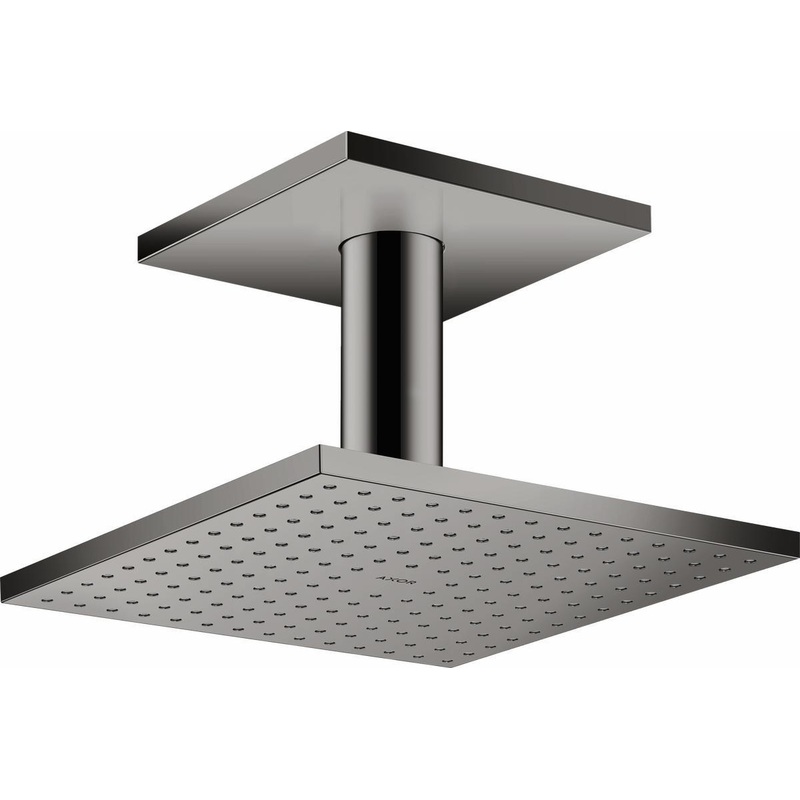 2-Jet Ceiling Mount Shower Head and Arm 2.5 GPM – Polished Black Chrome 35312331 Axor