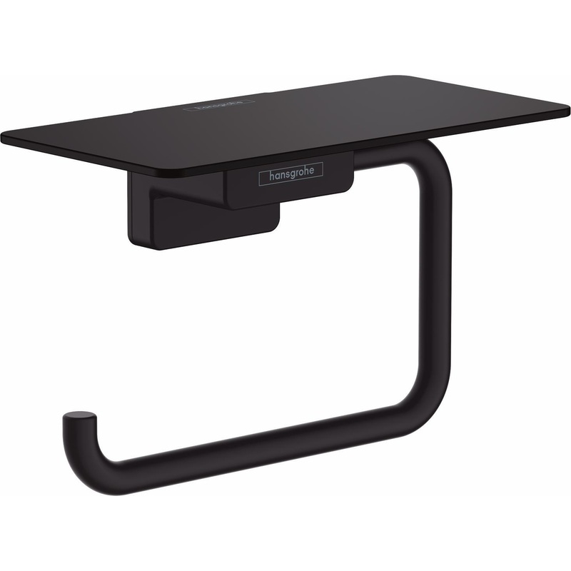 AddStoris Toilet Paper Holder With Shelf – Matte Black 41772670 Hansgrohe
