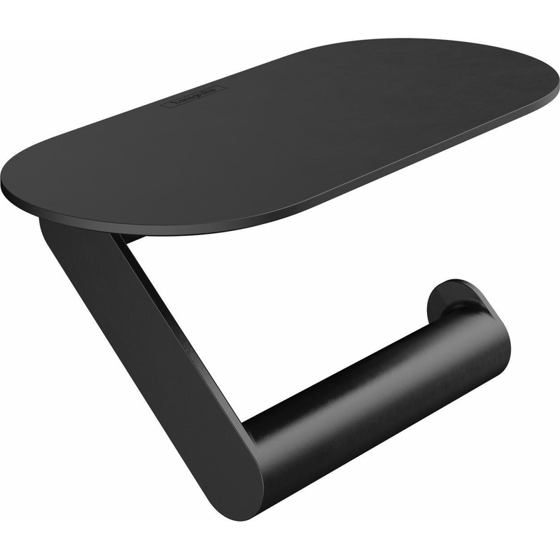 WallStoris Toilet Paper Holder With Shelf – Matte Black 27928670 Hansgrohe