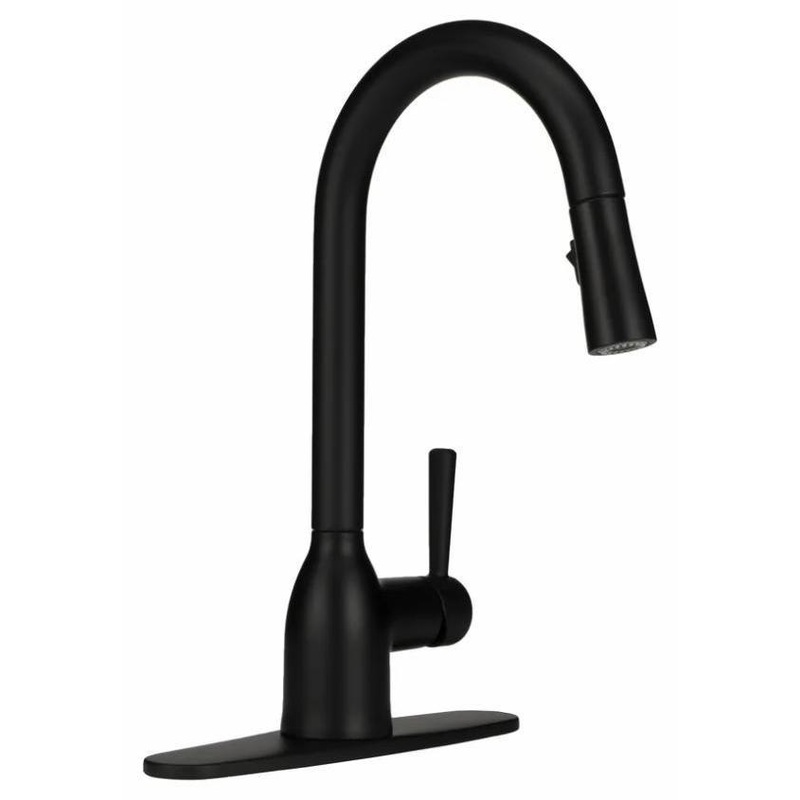 Adler Kitchen Faucet with Pulldown Spray – Matte Black 87233BL Moen