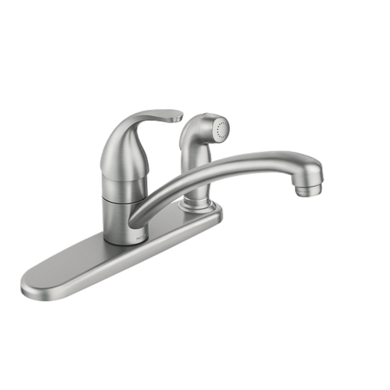 Adler Kitchen Faucet with Side Spray – Spot Resist Stainless 87605SRS Moen