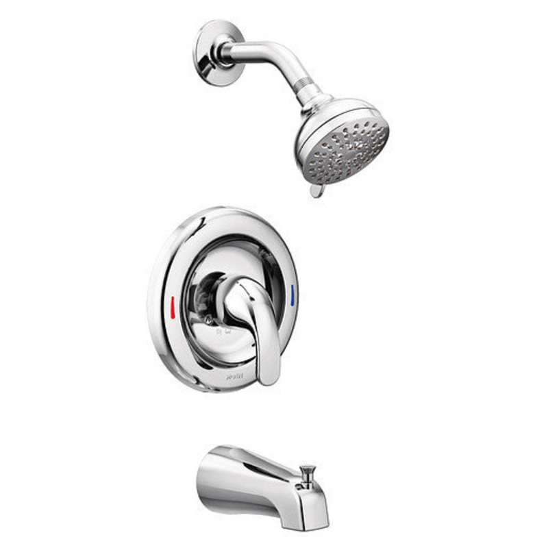 Adler Posi-Temp Tub and Shower Faucet – Chrome L82839 Moen