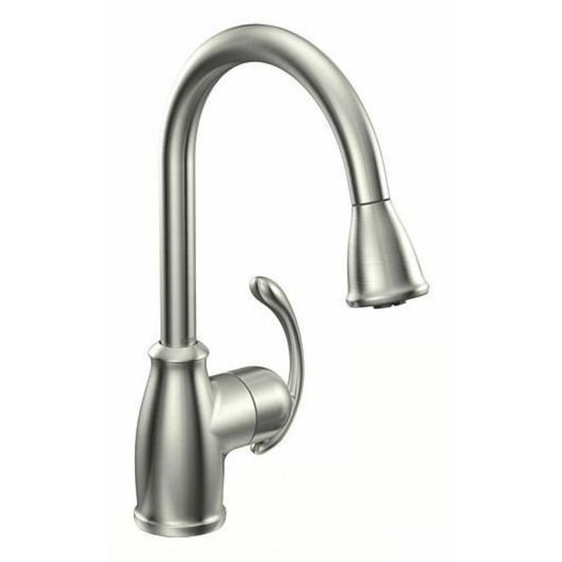 Terrace Kitchen Faucet with Pulldown Spray – Spot Resist Stainless CA87055SRS Moen