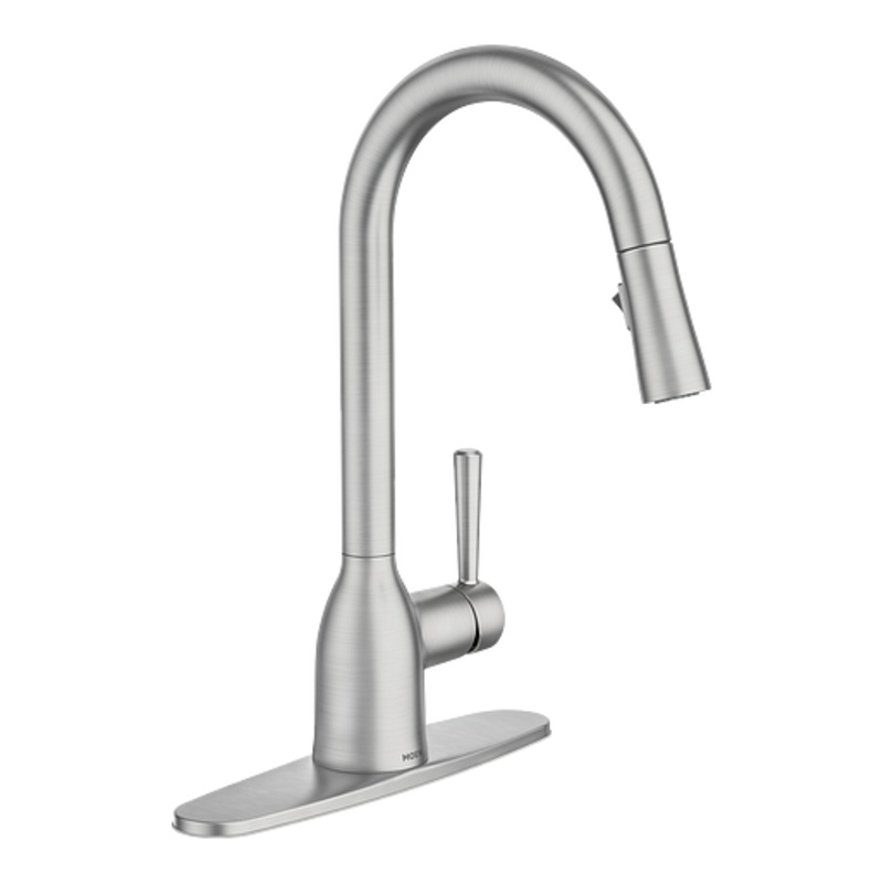 Adler Kitchen Faucet with Pulldown Spray – Spot Resist Stainless 87233SRS Moen