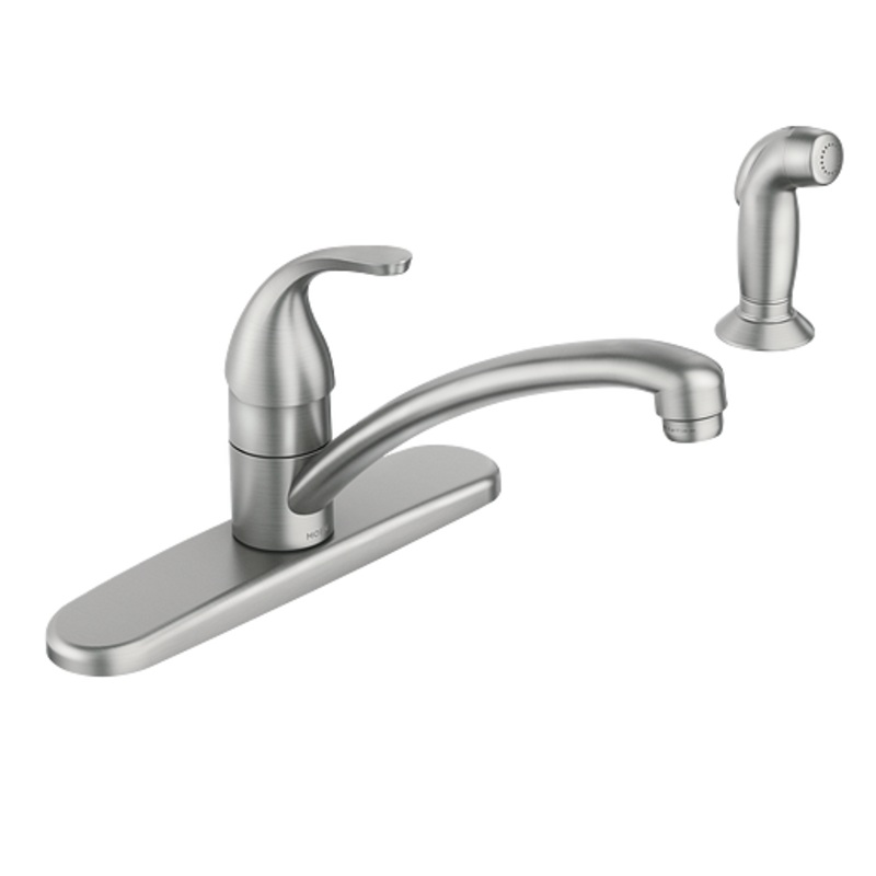 Adler Kitchen Faucet with Separate Side Spray – Spot Resist Stainless 87604SRS Moen