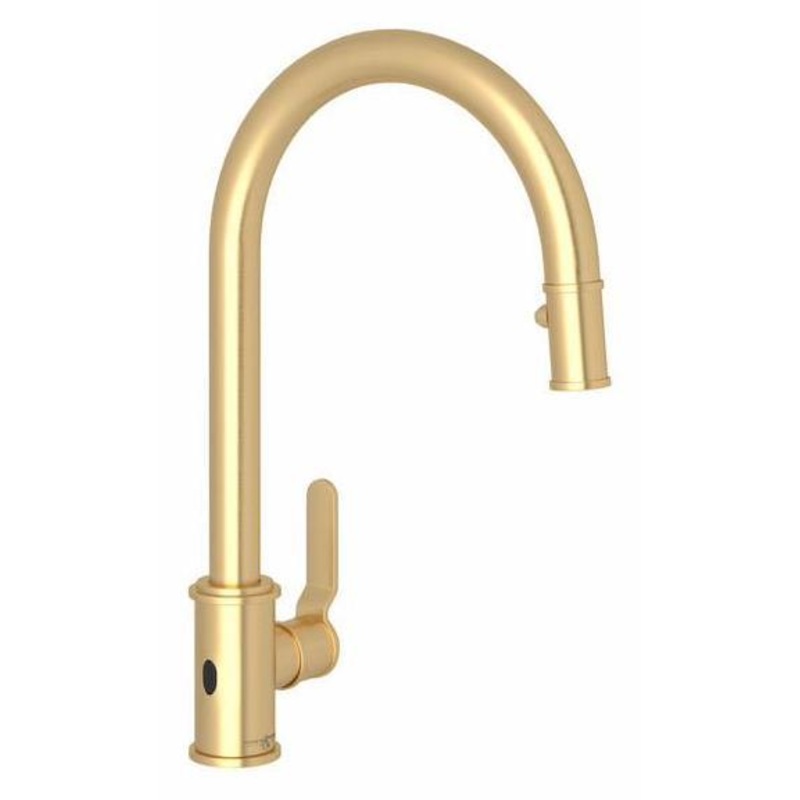 Armstrong Touchless Kitchen Faucet with Pulldown Spray – Satin English Gold U.4534HT-SEG-2 Perrin & Rowe