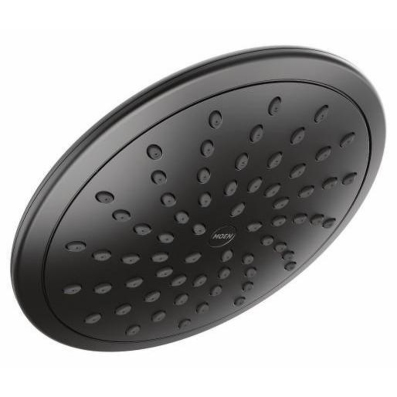 1-Function 8″ Rainshower Shower Head 1.75 GPM – Matte Black 6345EPBL Moen