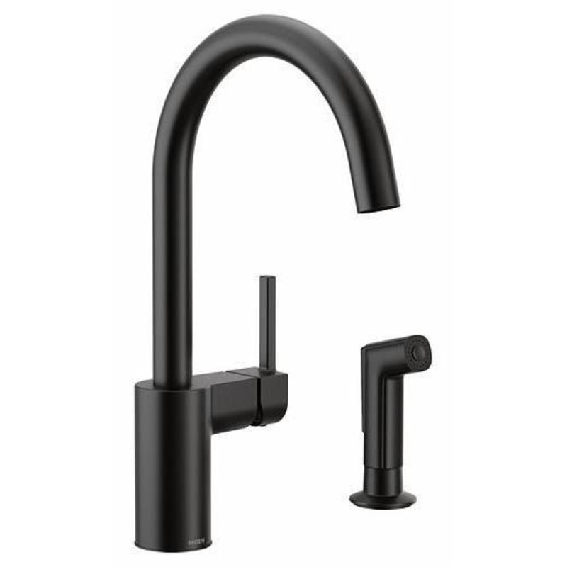 Align Kitchen Faucet with Separate Spray – Matte Black 7165BL Moen