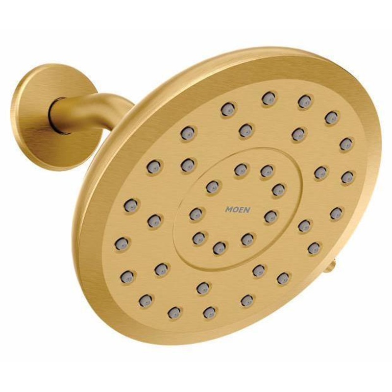 Verso 7″ Rainshower Shower Head with Infiniti Dial 1.75 gpm – Brushed Gold 220R7EPBG Moen