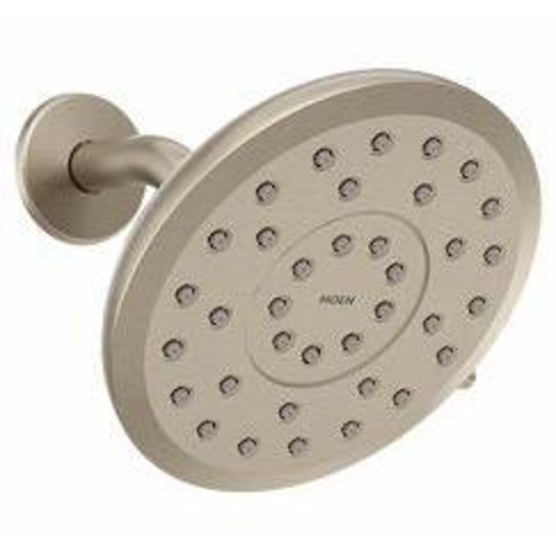 Verso 7″ Rainshower Shower Head with Infiniti Dial 2.5 gpm – Brushed Nickel 220R7BN Moen