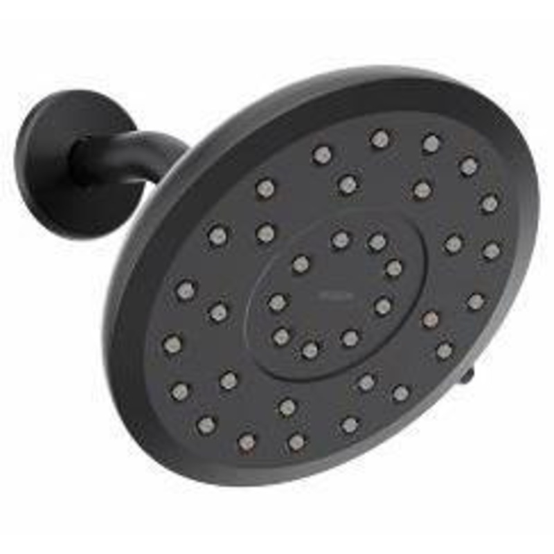 Verso 7″ Rainshower Shower Head with Infiniti Dial 2.5 gpm – Matte Black 220R7BL Moen