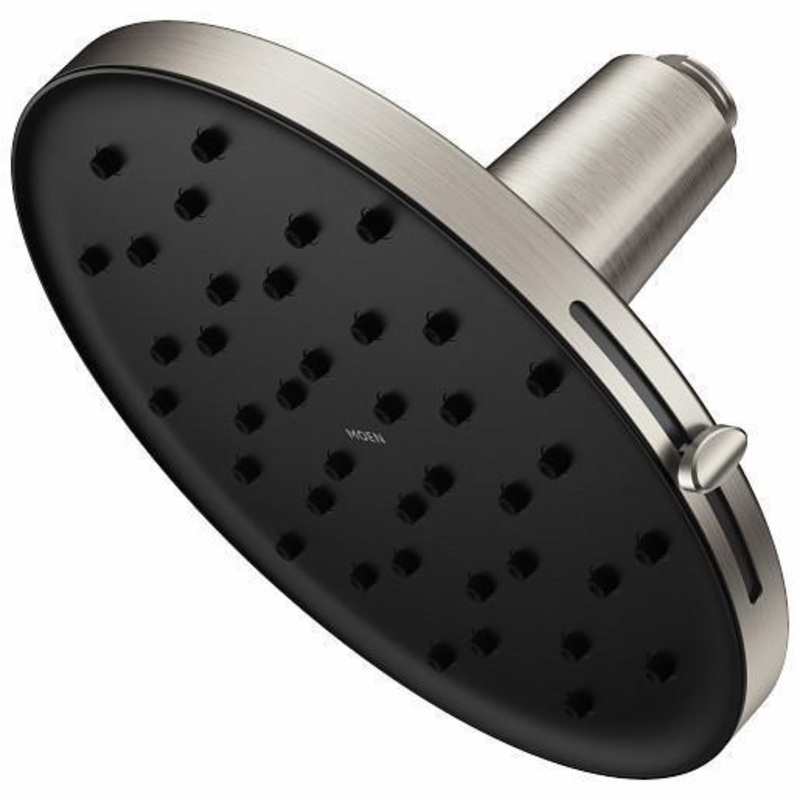 Verso 9″ Rainshower Shower Head with Infiniti Dial and Magnetix Dock 2.5 gpm – Brushed Nickel 220R3BN Moen