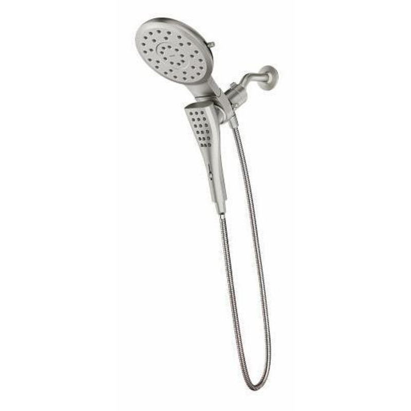 Verso Shower Head and Hand Shower Combo with Infiniti Dial and Magnetix Dock – Brushed Nickel 220C3EPBN Moen