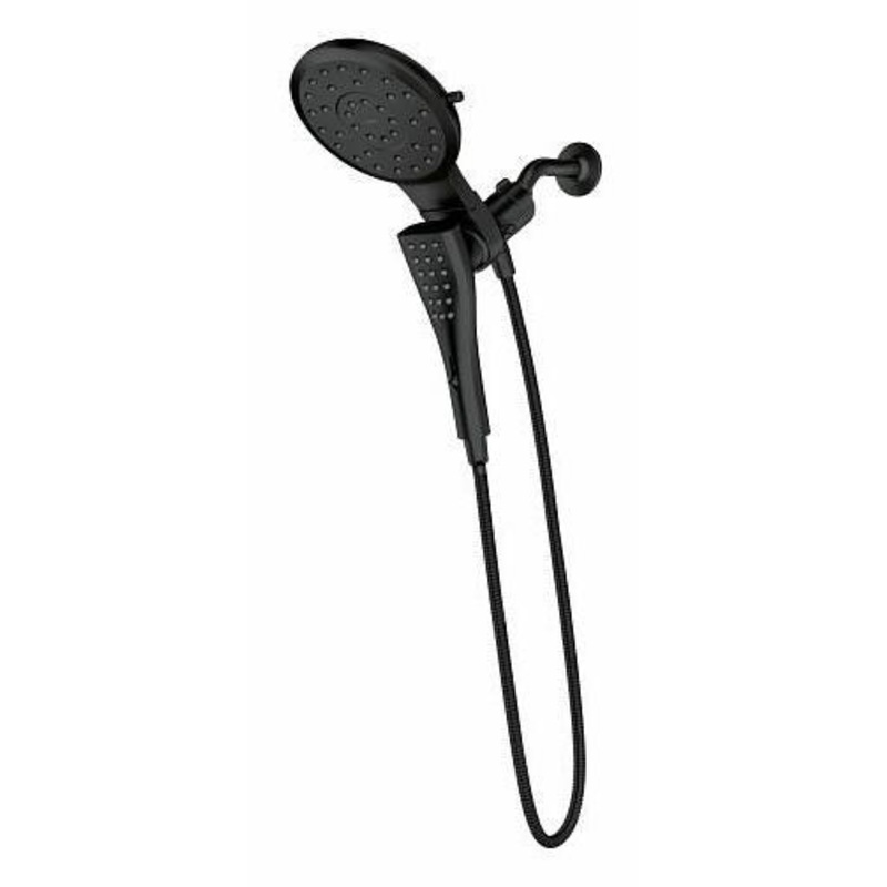Verso Shower Head and Hand Shower Combo with Infiniti Dial and Magnetix Dock – Matte Black 220C3EPBL Moen