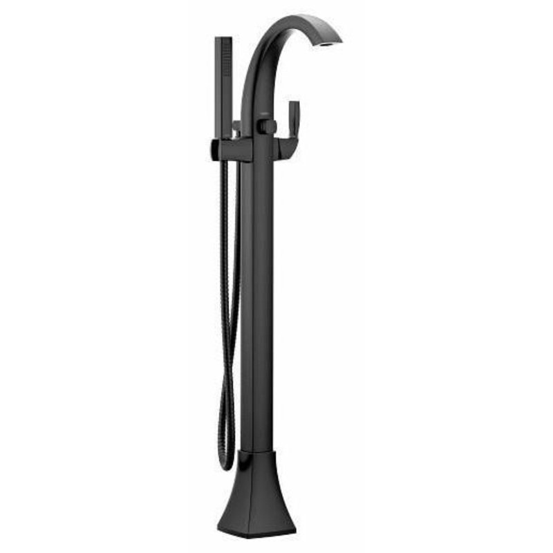 Voss Freestanding Tub Filler Trim – Matte Black 695BL Moen