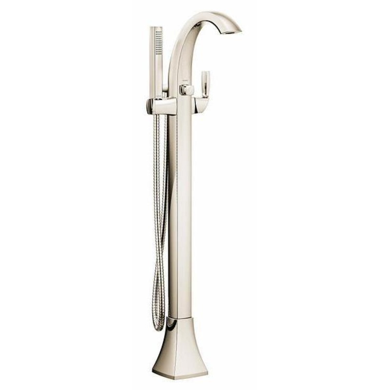 Voss Freestanding Tub Filler Trim – Polished Nickel 695NL Moen