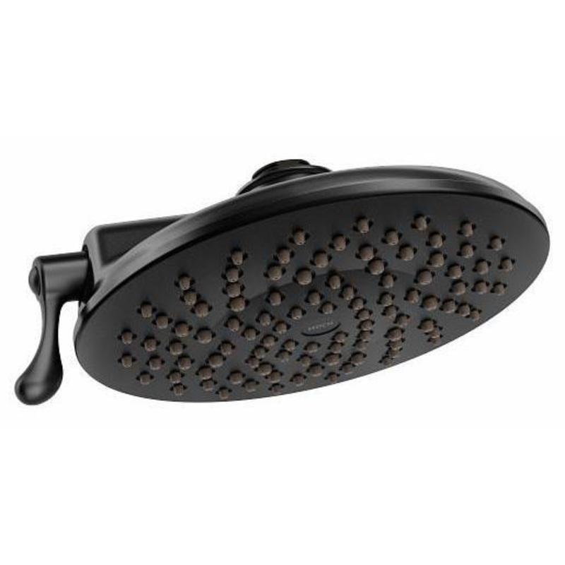 Velocity 2-Function 8″ Rainshower Shower Head – Matte Black S6320BL Moen
