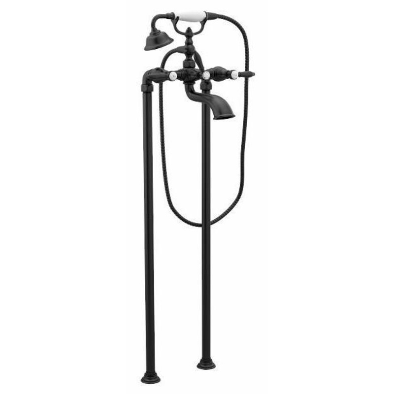 Weymouth Freestanding Tub Filler – Matte Black S22110BL Moen