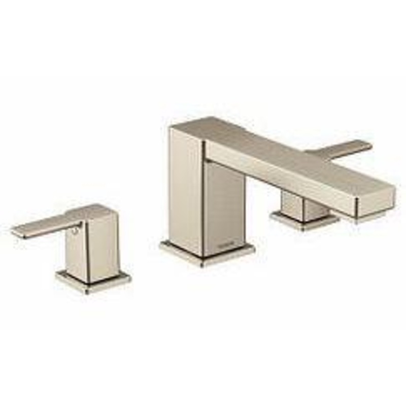 90 Degree 3-Hole Roman Tub Faucet Trim – Brushed Nickel TS913BN Moen
