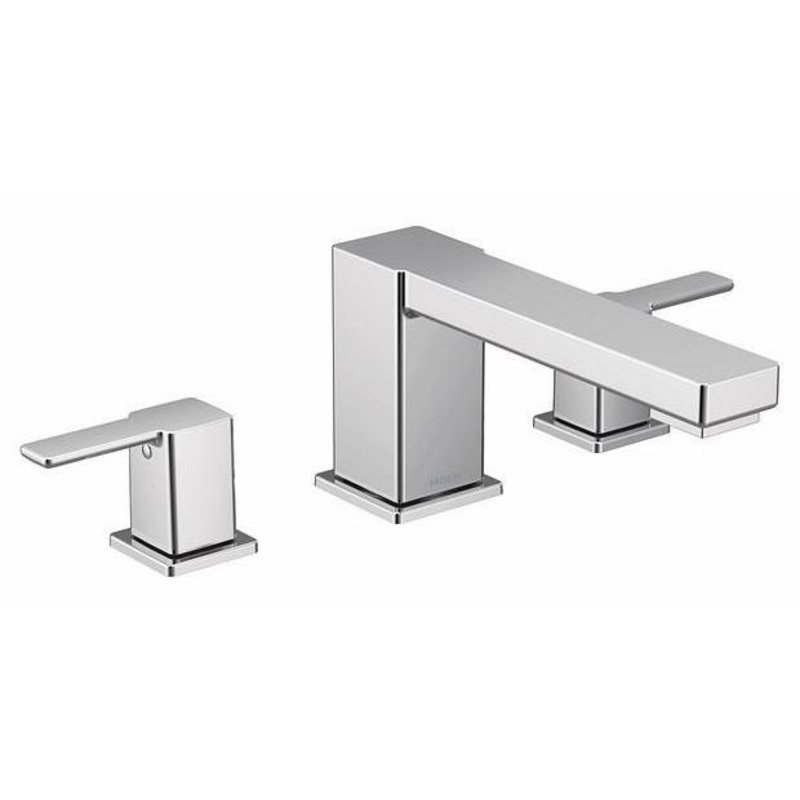 90 Degree 3-Hole Roman Tub Faucet Trim – Chrome TS913 Moen