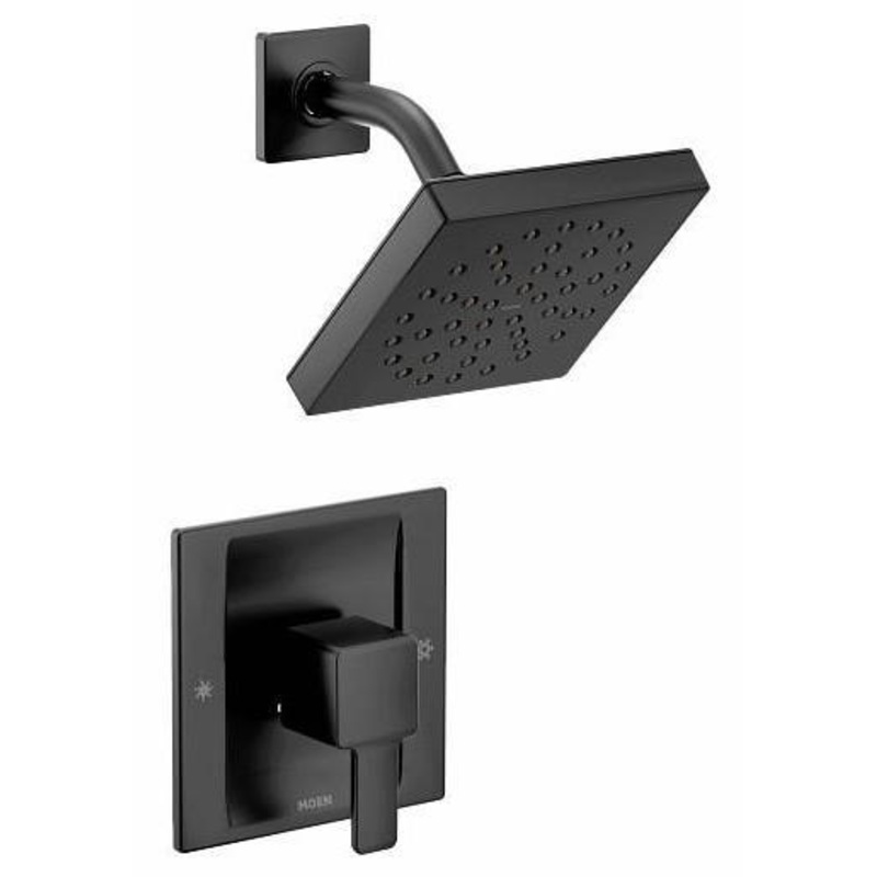 90 Degree Posi-Temp Eco-Performance Shower Trim – Matte Black TS2712EPBL Moen