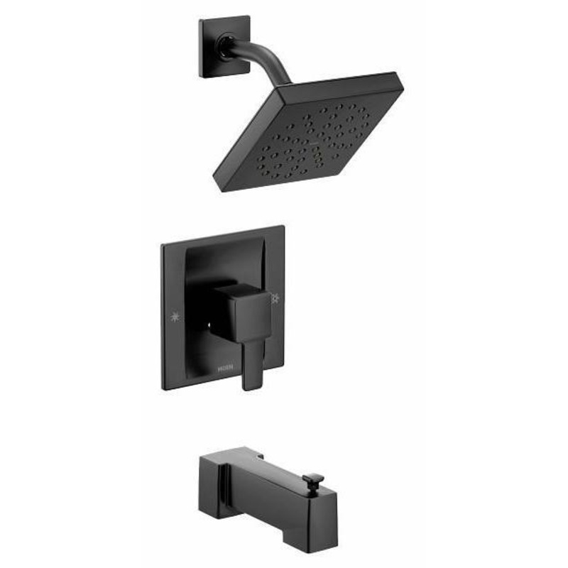 90 Degree Posi-Temp Eco-Performance Tub and Shower Trim – Matte Black TS2713EPBL Moen