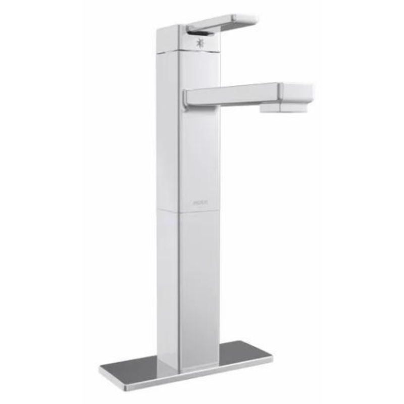 90 Degree Single Hole High Arc Bathroom Faucet – Chrome S6712 Moen