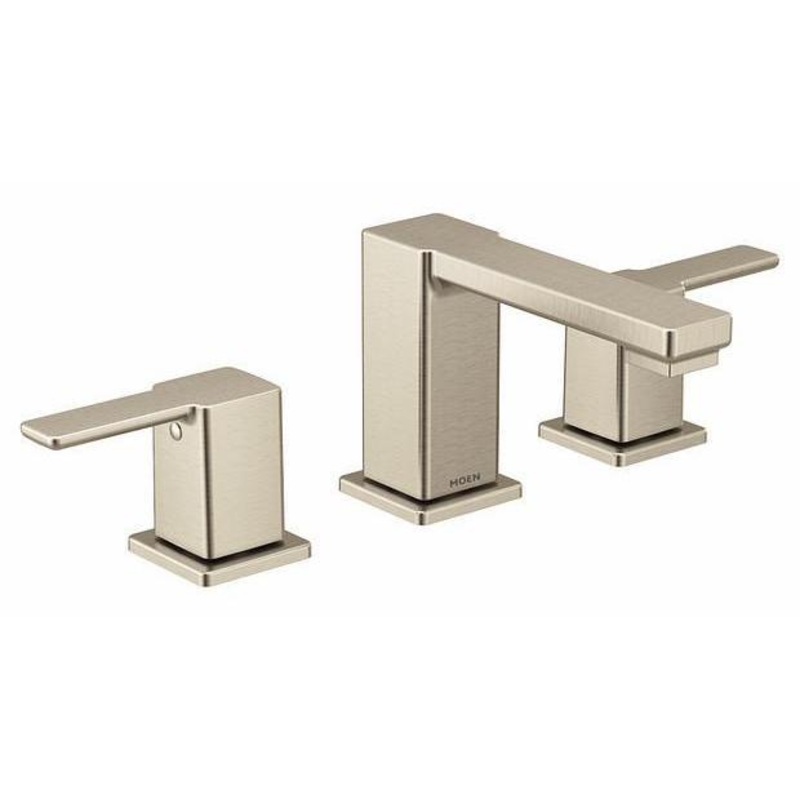 90 Degree Widespread Bathroom Faucet Trim – Brushed Nickel TS6721BN Moen